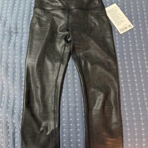 Lululemon Athletica Black Matte Foil Leggings